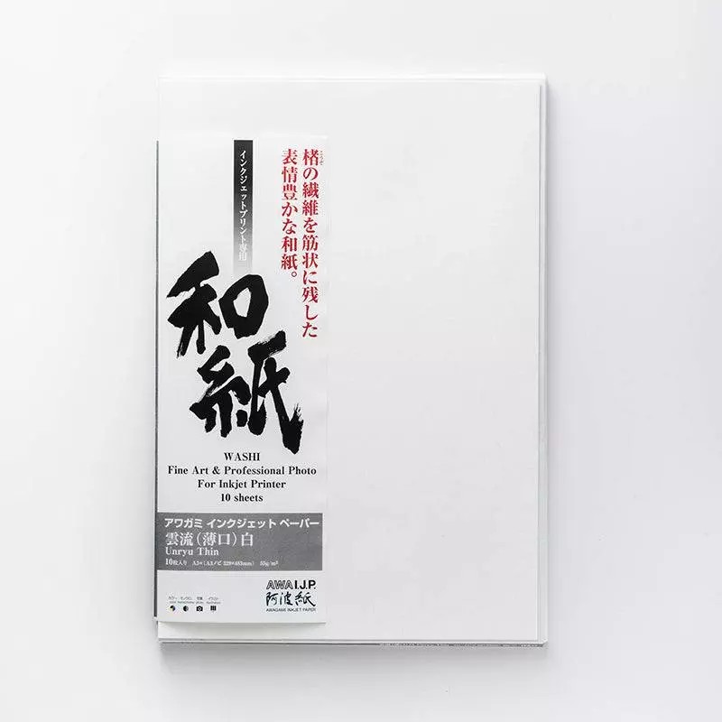 AWAGAMI AIP Unryu Thin 55 Japanisches Maulbeerbaum-Papier 43 cm x 15 m