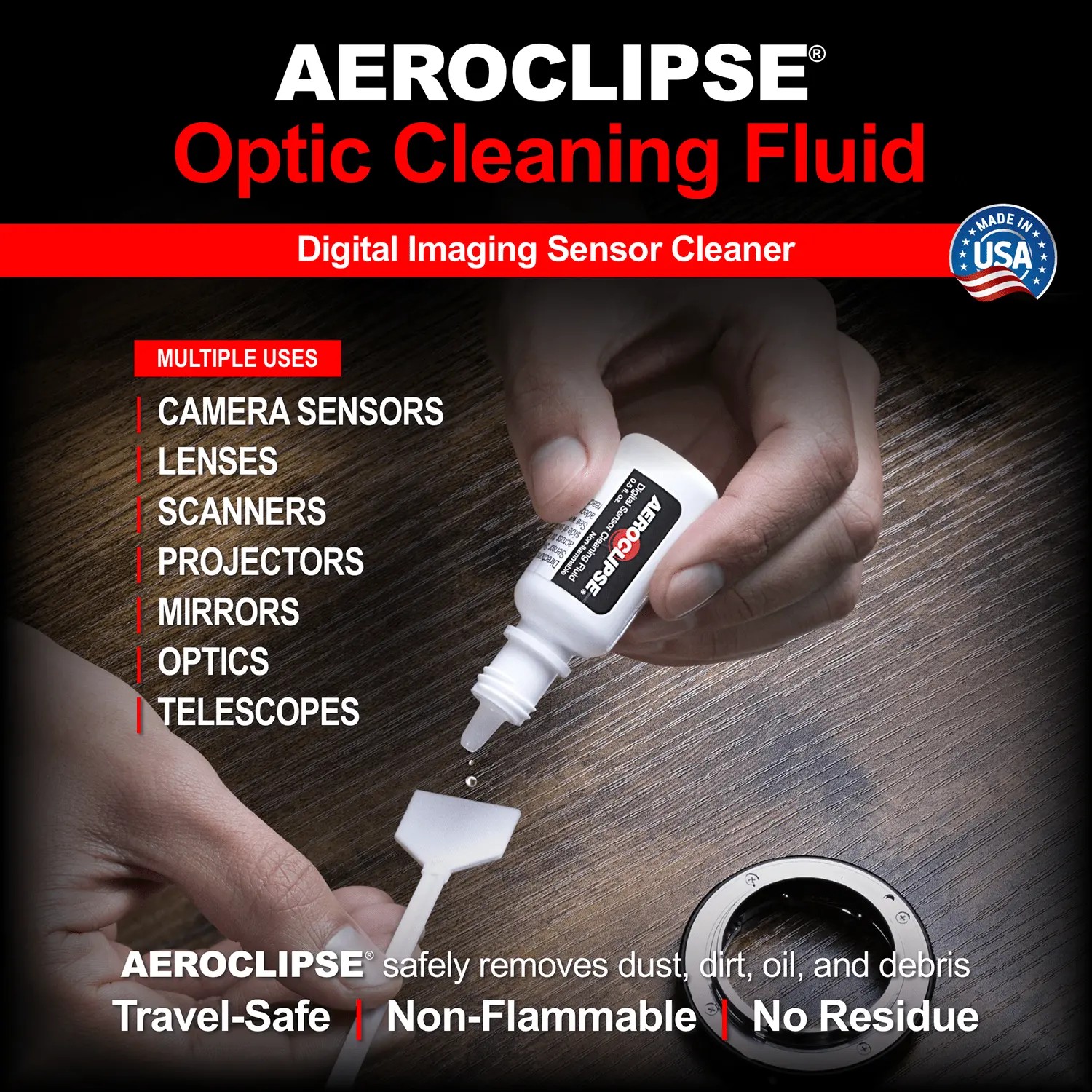 Photosol Sensor Cleaning Swab Kit - Sensorswab Ultra Type-4 + Aeroclipse Optikreiniger