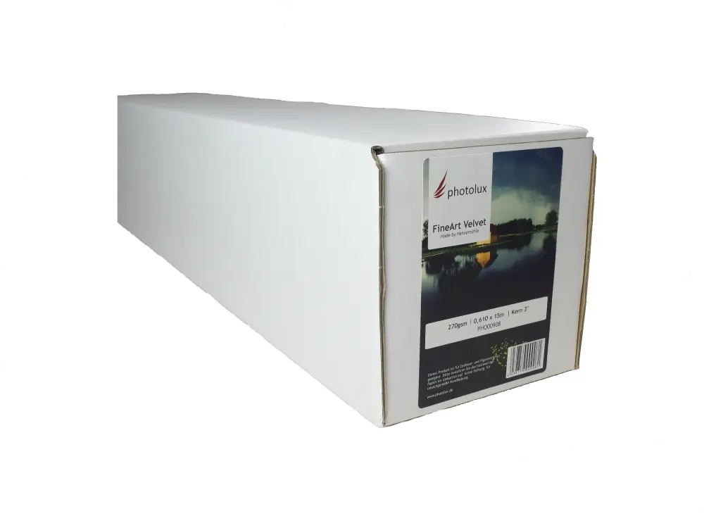 Photolux FineArt Velvet 270 gsm, (1,118x15m) 44 " Zoll