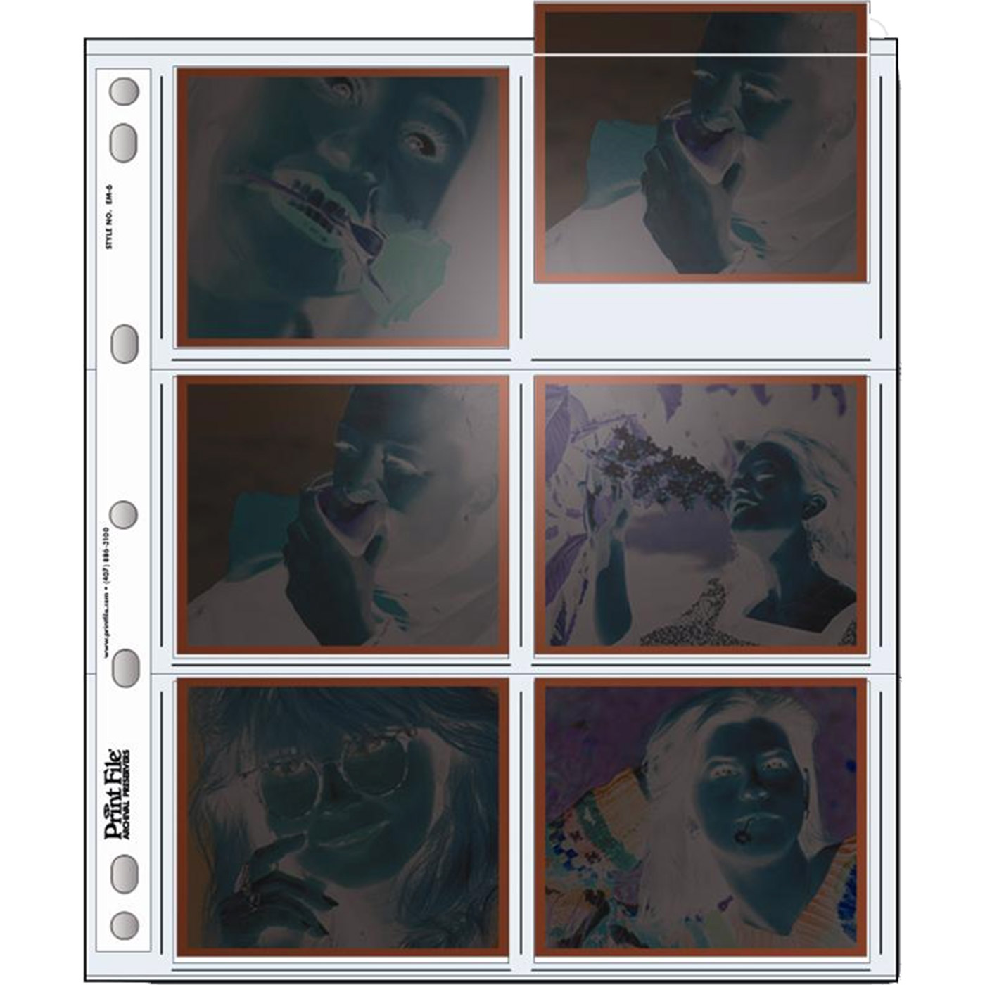 100 PrintFile Negative Pages PE for 6 Polaroids 665
