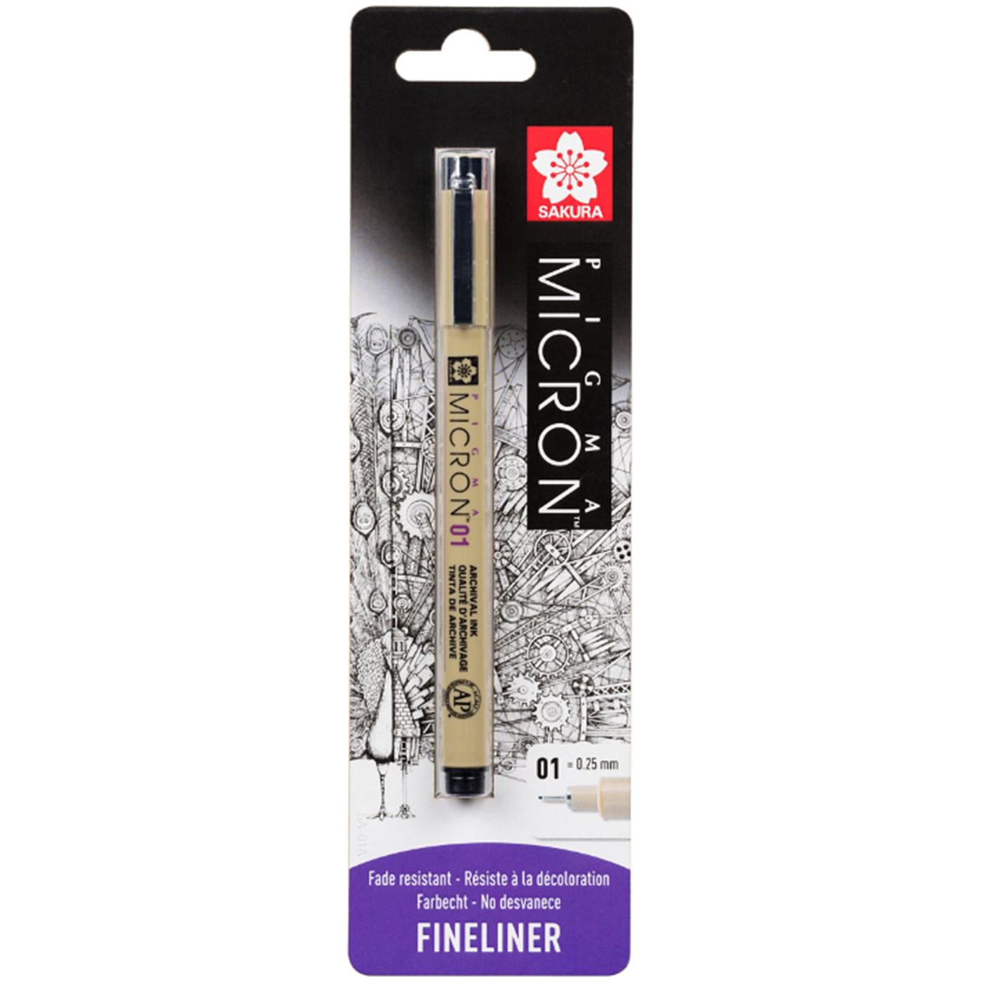 Pigma Micron Archiv-Pigmentstift für Papier 0,50 mm