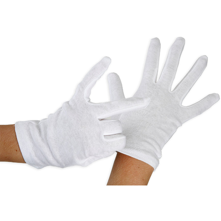 Baumwollhandschuhe weiß XL - Extra Large 10 Paar