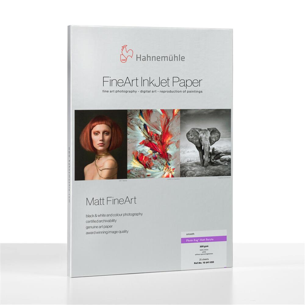 Hahnemühle Photo Rag Matt Baryta 308 gsm A4 (210x297mm) 25 Blatt