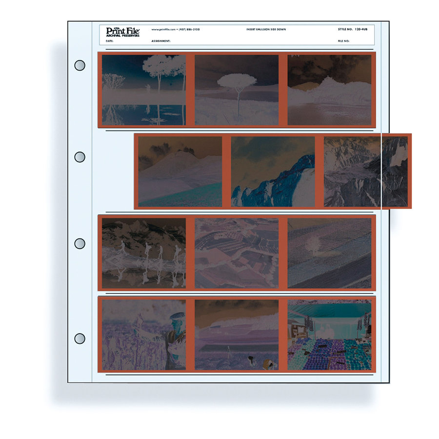 Print File Negative Pages 120-4UB PE - 4x 3er-6x6 / 6x7 PE 100x