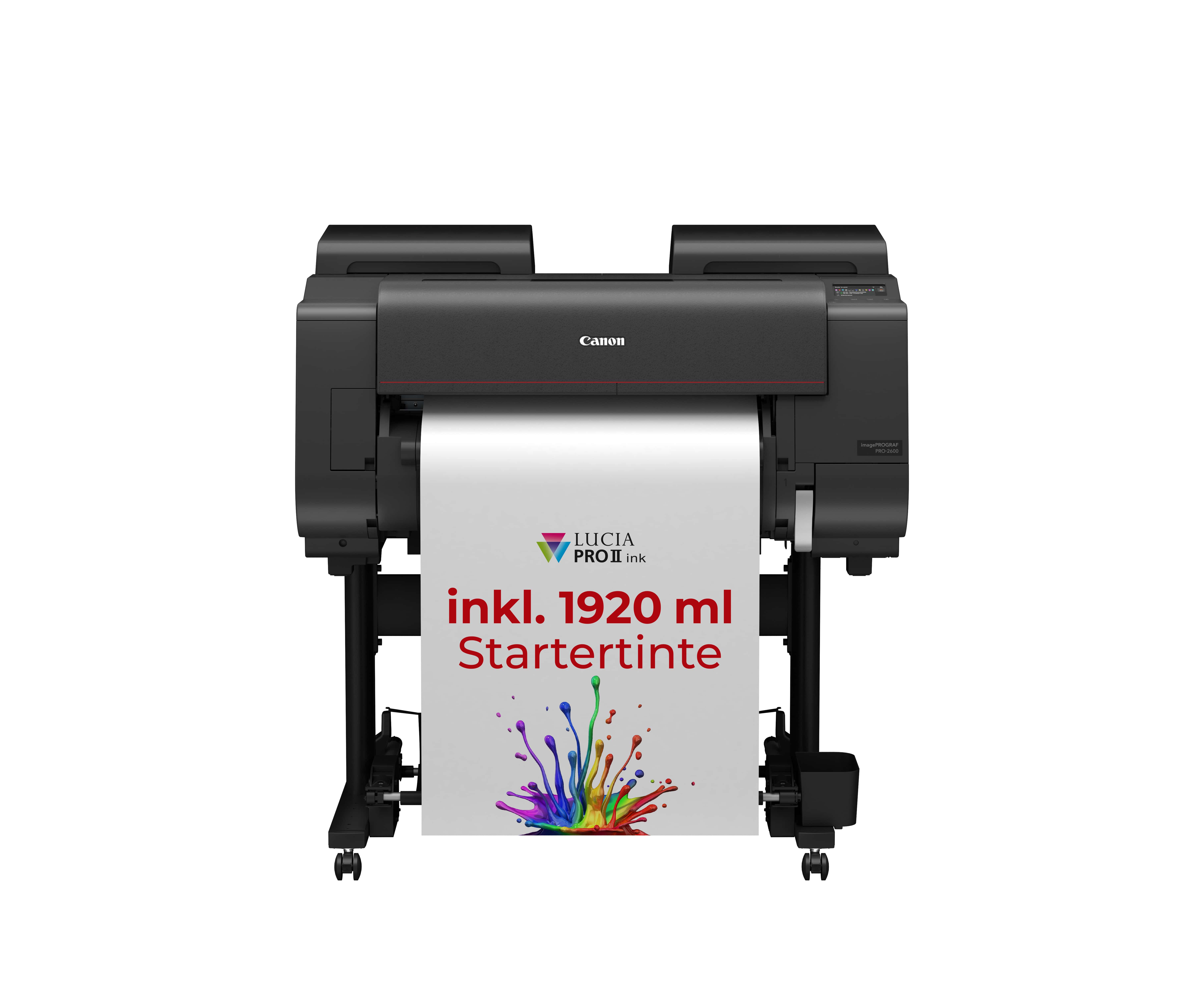 Canon imagePROGRAF PRO-2600 24 Zoll (0,61m) Drucker bis zu 900€ Cashback inkl.  PHO-Starter-Pack A4