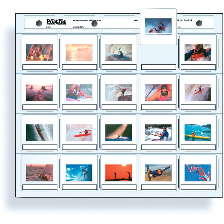 100 PrintFile KB Slide Pages - for 20KB Slides - for Hanging