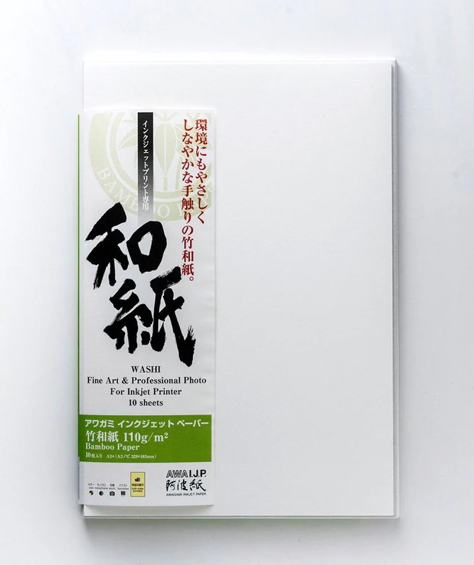 AWAGAMI AIP Bamboo 110 Japanisches Papier aus Bambusfasern 1,118 x 15 m