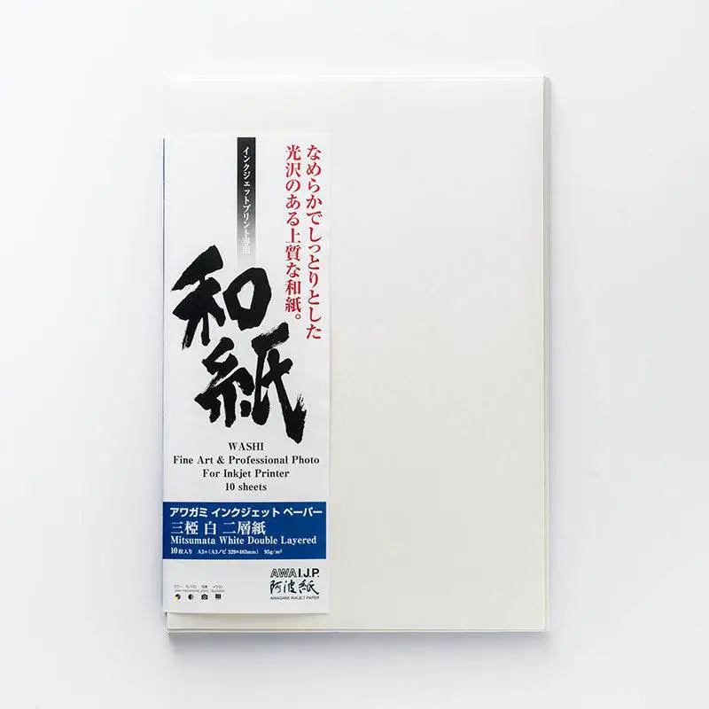 AWAGAMI AIP Mitsumata White Double Layered 95 Japanisches Seidelbast-Papier 1,118 x 15 m
